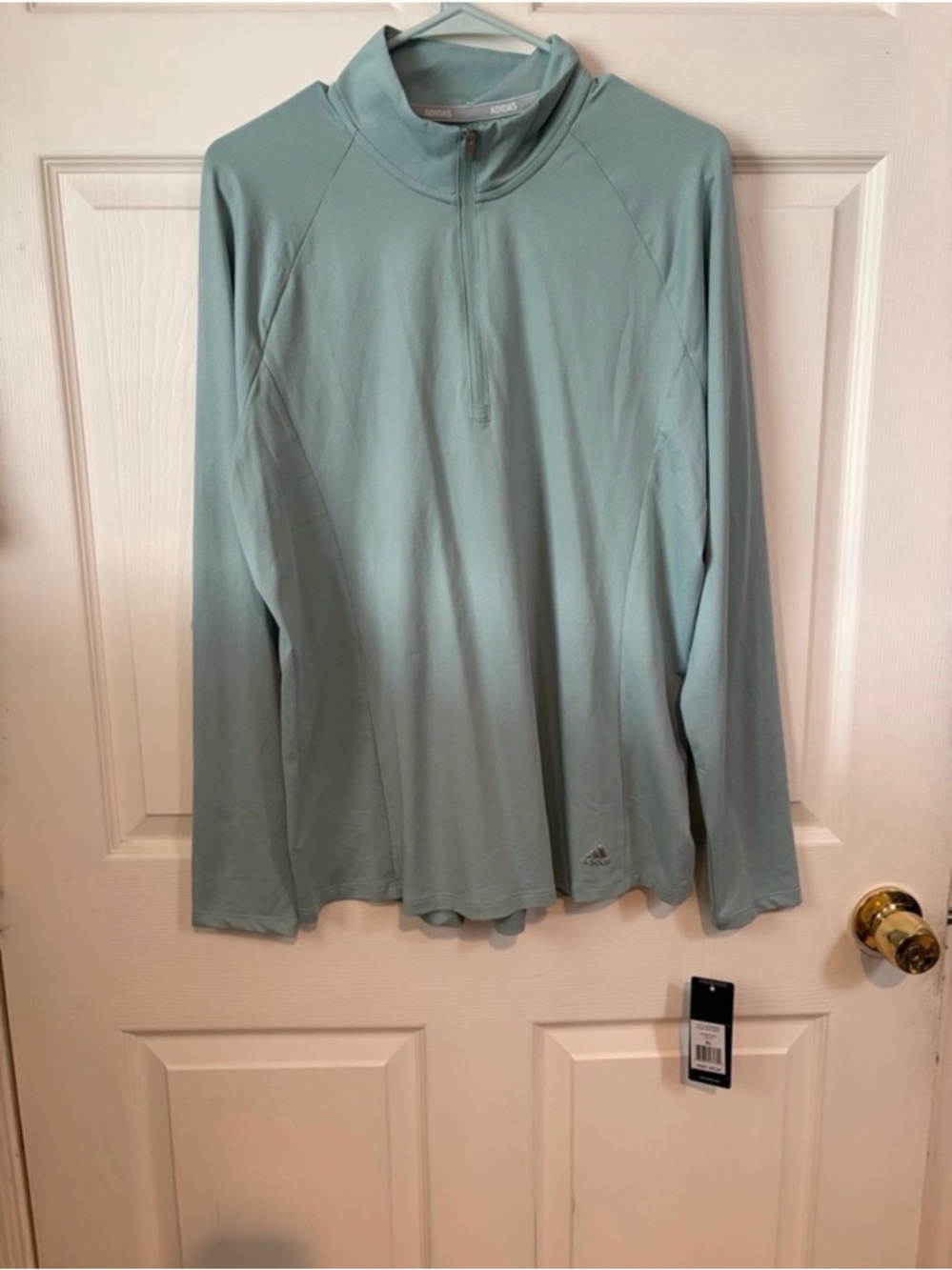 Adidas Light Mint 1/4 Zip Golf Shirt Pullover with UPF 50 (NWT)